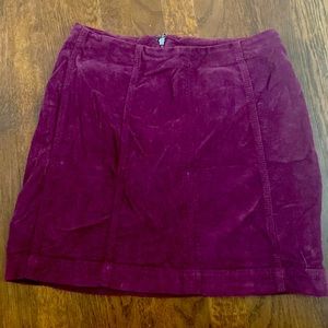 Free People Purple Cord Skirt